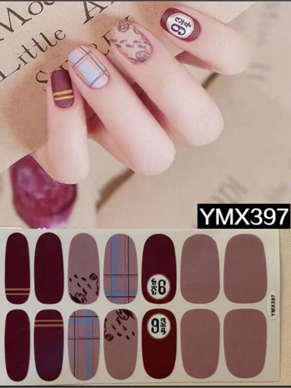 $2 Harry Potter theme Matte Plum & Mauve Nail Wraps $2 WITH ANY $10 ORDER OR MOR